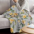 thumbnail image 3 of Yellow Rose Blanket Soft Cozy Warm Throw Blanket for Couch, Plush Fuzzy Flannel Fleece Blankets for Sofa, Vintage Country Botanical Floral Vines Bed Blankets Lightweight Gifts for Women, 50"x60", 3 of 9