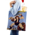 thumbnail image 4 of Thundarr the Barbarian-theme canvas Tote Bag for Women Aesthetic Shopping Grocery Reusable Bags with Inner Zipper Women Gift 13.8 x 15.8 inches（35x40cm）, 4 of 6