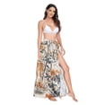 thumbnail image 2 of FORMRS Womens Long Sarong Beach Wrap Semi-Sheer Bikini Skirt Bathing Swimsuit Cover Up, Deer Pattern, 2 of 7