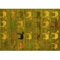 thumbnail image 1 of Ahgly Company Indoor Rectangle Abstract Yellow Modern Area Rugs, 3' x 5', 1 of 4