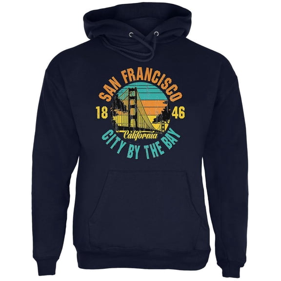 Bridge San Francisco California Mens Hoodie Navy MD