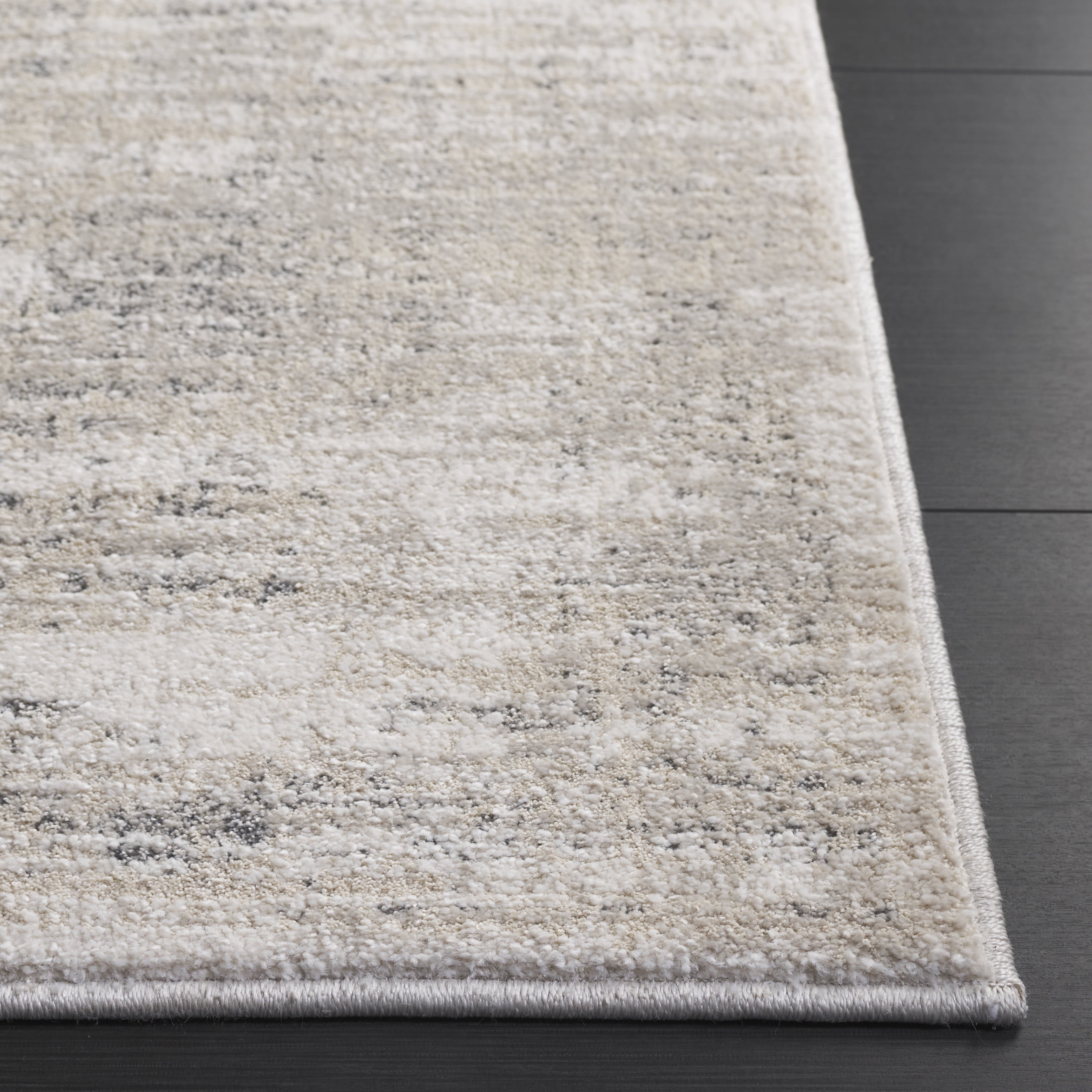 SAFAVIEH Northport Warwick Abstract Runner Rug, Ivory/Grey, 2'2" x 8'
