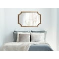 thumbnail image 5 of Kate and Laurel Hogan Farmhouse Wood Framed Wall Mirror, 24 x 36, Rustic Brown, Modern Wall Accent with Scalloped Corners, 5 of 8