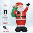 thumbnail image 6 of 6 FT Christmas Inflatable Santa Claus Outdoor Decorations, Blow up Santa Claus With Gift Bag, Stable Xmas Santa Carrying Present Sack, Holiday Decor for Yard Garden Lawn, Built-in LED Light, 6 of 7