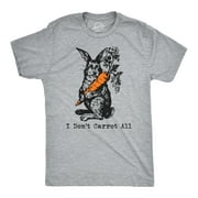 Mens I Dont Carrot All T Shirt Funny Easter Care Pun Bunny Graphic Novelty Tee (Light Heather Grey) - 3XL