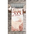 thumbnail image 3 of Ambesonne Pink Quilted Bedspread Set 2 Pcs, Vintage Watercolor Paris, Twin Size, Pink, 3 of 3