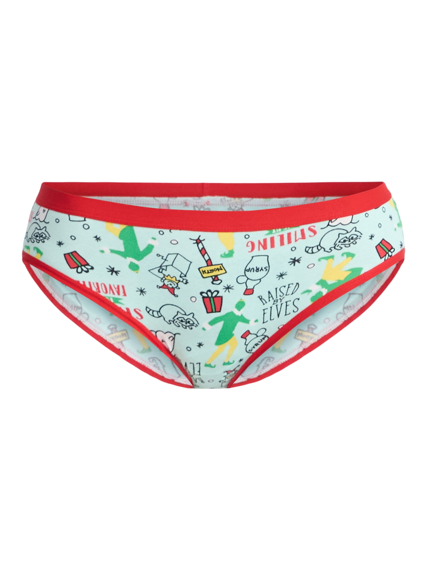 Warner Bros Buddy the Elf Women's Christmas Hipster Panties, 3-Pack, Sizes S-XXL