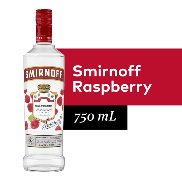 Smirnoff Raspberry (Vodka Infused With Natural Flavors) 750 mL Bottle