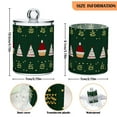 thumbnail image 5 of Yayeee 2 Pack Qtip Holder Bathroom Cotton Swab Canister with Lid Clear Dispenser Set, Christmas Santa Hats, 5 of 6