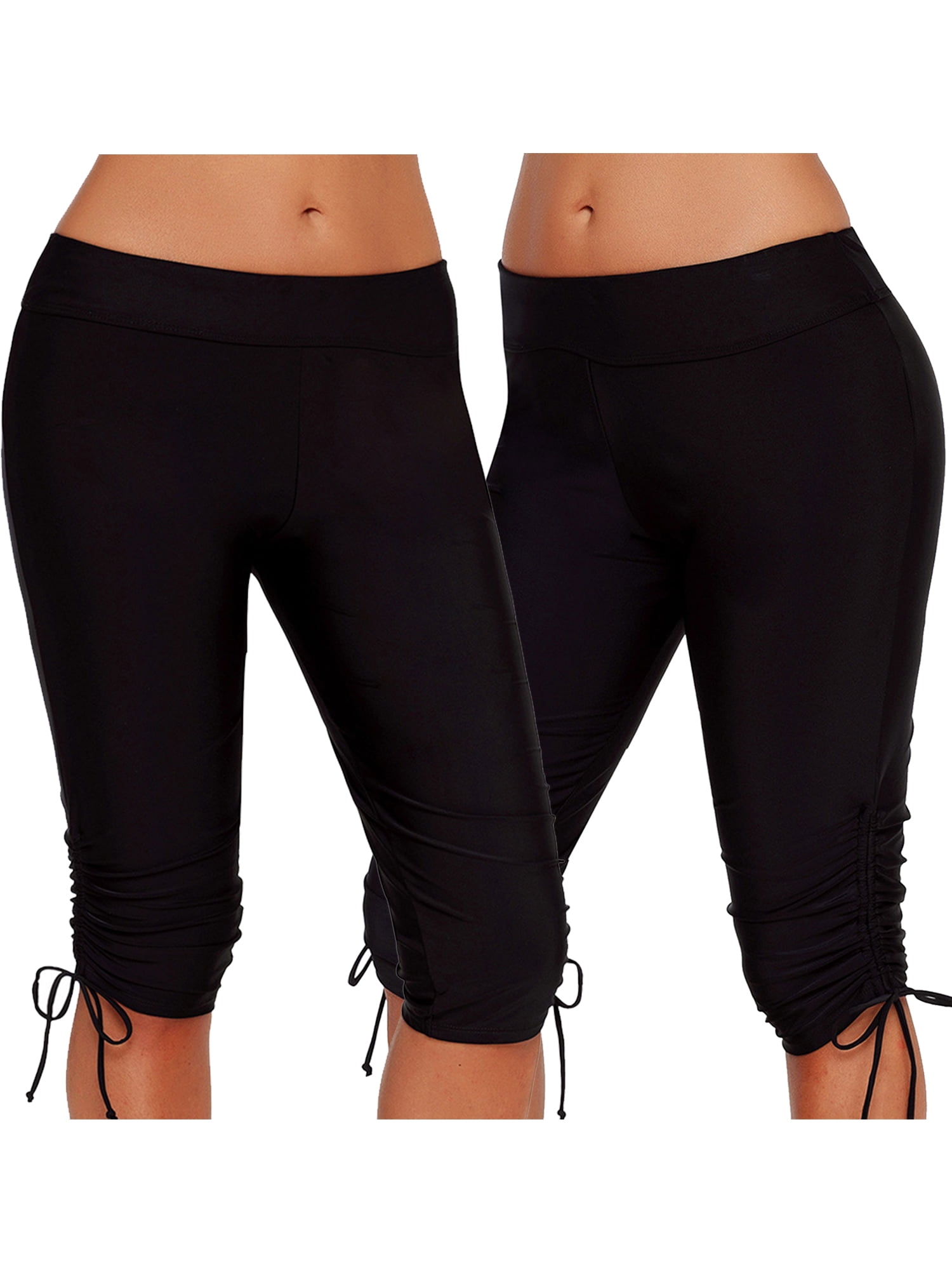 YouLoveIt Plus Size Women Long Swim Shorts Swim Bottoms Pants Swimwear Rash Guard Ladies Long