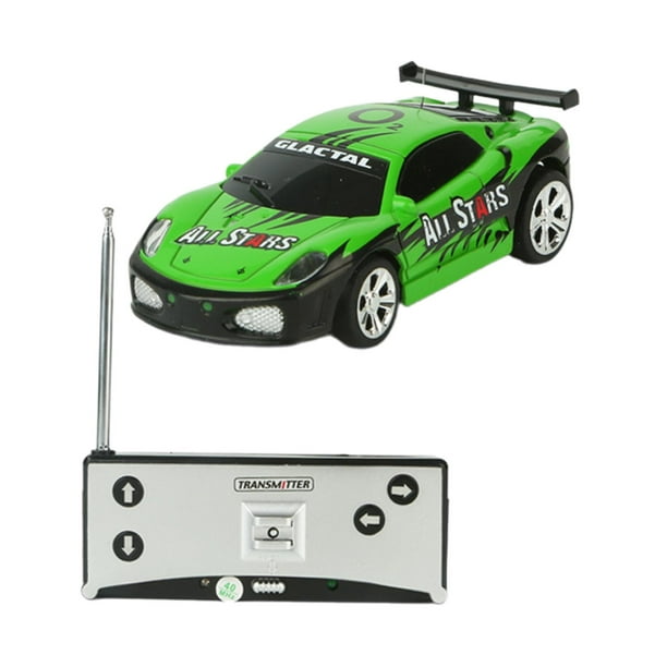Mini Modelo de Coche de Juguete Coches RC con Mandos a Distancia en Una Lata Contenedor Coche de Control Remoto Mini Coche RC para Parques Regalo verde y negro Strade Fareast Limited
