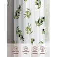 thumbnail image 5 of Olive Leaves Sheer Curtains 2 Panels Set Country Vintage Watercolor Green Branches Leaf Sheer Window Curtains Light Filtering Rod Pocket Voile Drapes for Bedroom Living Room 52"x54", 5 of 8