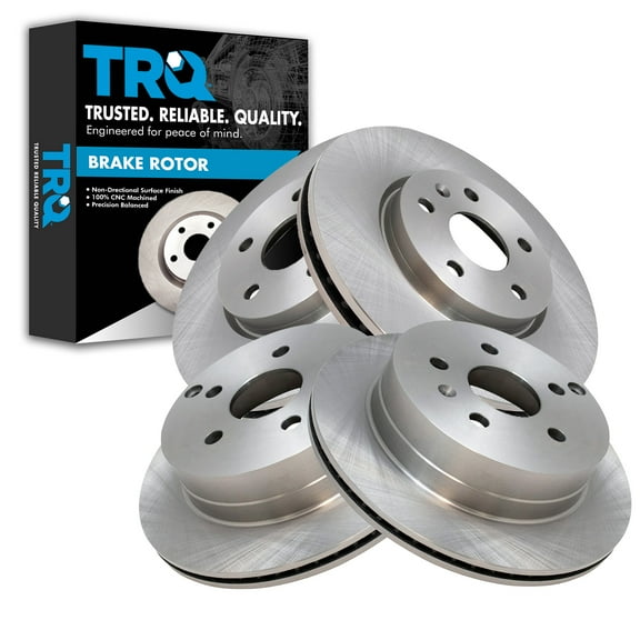 TRQ Front and Rear Brake Rotors Set Vented Fits Select 2010-2017 Chevrolet Equinox GMC Terrain