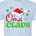 thumbnail image 4 of Inktastic Oma Claus with Christmas Santa Hat and Snowflakes T-Shirt, 4 of 5