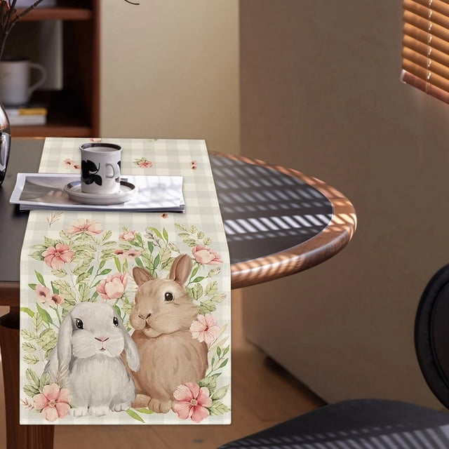 REK Easter Decor Transform Your Dining Experience This Spring With Our Gorgeous Easter Linen Table Runner Ideal For Family Dinners & Brunches