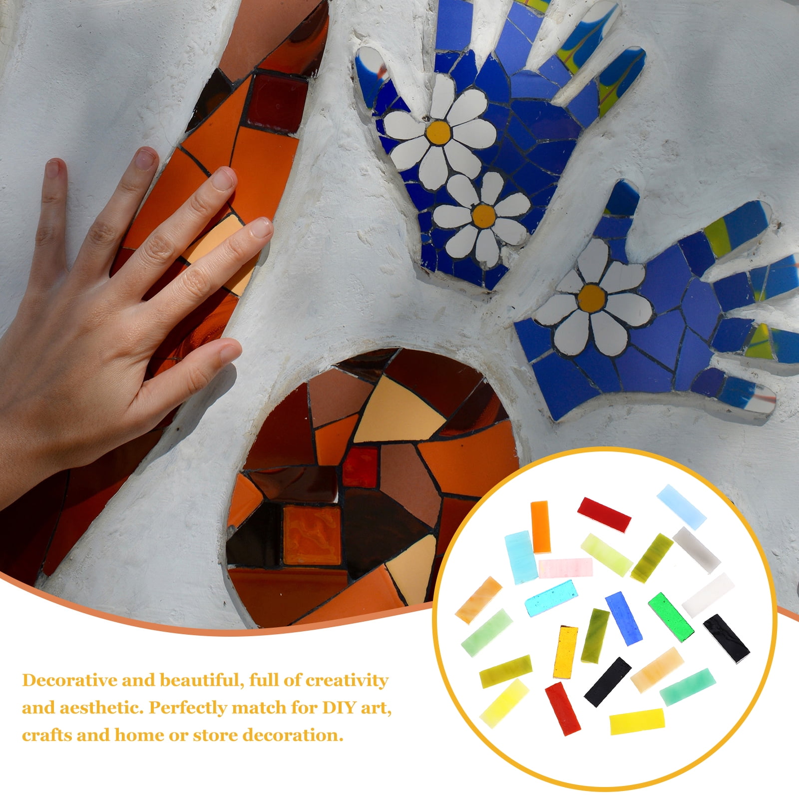 Ceramic Tiles for Crafts DIY Supplies Mosaic Vases Home Decor Household Glass Student