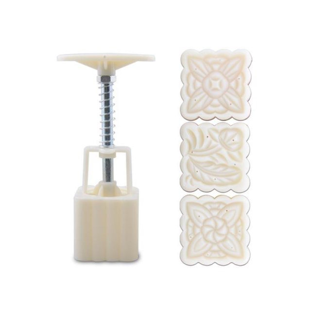 Pastel para hornear Pastelería para postres Flor 3D Chino 50g cuadrados Gloria Molde para hornear Mooncake