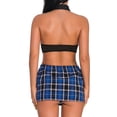 thumbnail image 2 of Traje de uniforme sexy Conjunto de ropa sexy atractivo Traje de ropa escolar de tela tejida de encaje, Azul, M Inevent XX000042-06, 2 of 7