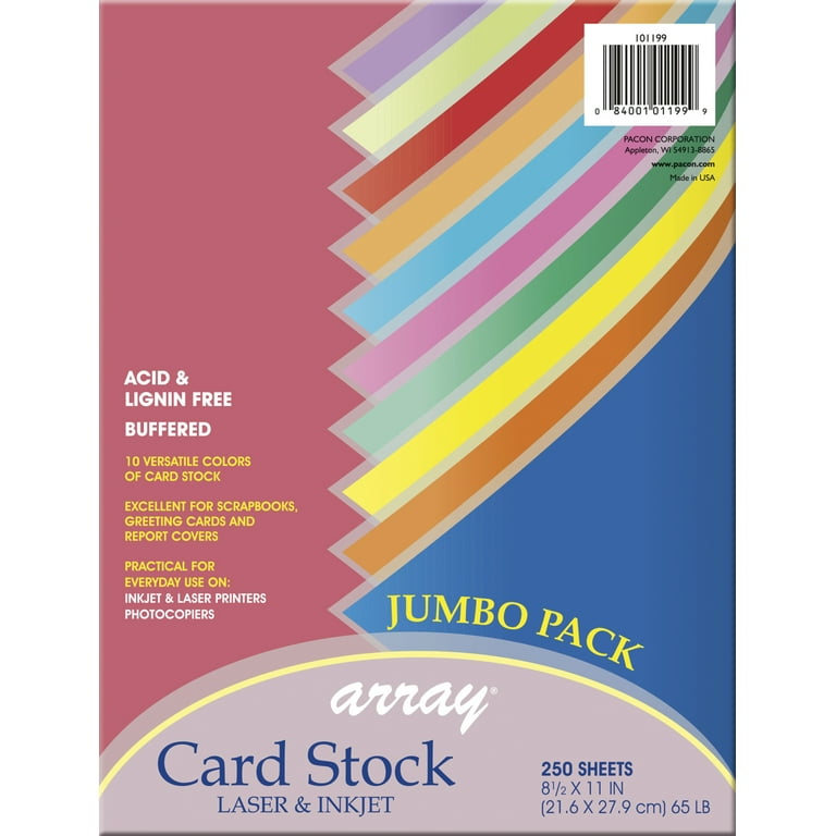 Radiant Colored Cardstock Paper - 20 Count