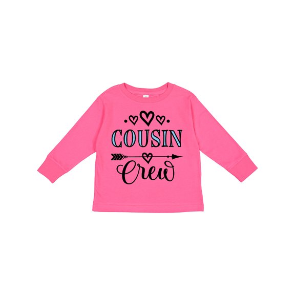 Inktastic Cousin Crew Girls Long Sleeve Toddler T-Shirt