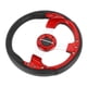 thumbnail image 3 of Volante de coche de 13 pulgadas Modificación universal del volante automático para la mayoría de los sedanes y SUV Rojo, 3 of 15