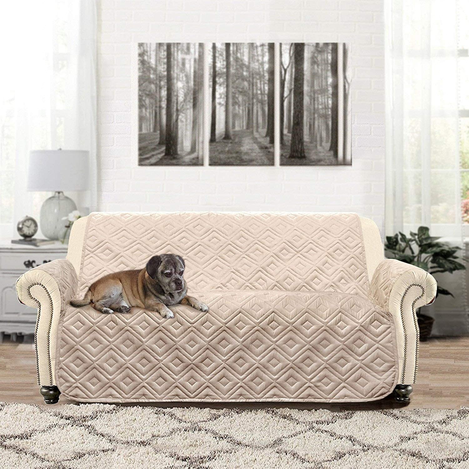New Loveseat Slipcover for Pets Quilted Zebra Pattern 88 x 70.5 inches 
