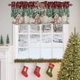 thumbnail image 4 of Valance Curtains for Kitchen Windows Vintage Snowman SquirrelRod Pocket Valance Red Black PlaidShort Window Curtain Topper for Bedroom Living Room Bathroom 54x18in, 4 of 7