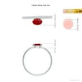 thumbnail image 5 of ANGARA Natural Oval Ruby Off-Centered Solitaire Ring With Diamonds in 925 Sterling Silver for Women (Size-6x4mm) | July Birthstone Jewelry for Her | Natural Ruby Rings, 5 of 10
