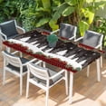 thumbnail image 2 of Christmas Tree Table Cloths for 3 Foot Rectangle Tables, Xmas Pine Cones Forest Poinsettia Buffalo Plaid Patio Waterproof Elastic Fitted Tablecloths, Washable Rectangular Table Cover for Camping, 2 of 8