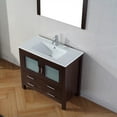 thumbnail image 3 of Dior 36" Single Bath Vanity in Espresso with White Ceramic Top and Integrated Square Sink with Matching Mirror, 3 of 6