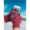 thumbnail image 6 of LAVA Winter Knit Gloves for Men Women Touchscreen Cold Weather Thermal Warm Texting Glove for Running Driving Hiking Purple, 6 of 10