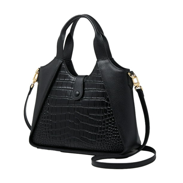 Bolso de mano de gran capacidad Sonducket para mujeres estilo de vida ocupado bolso de viaje de moda negro