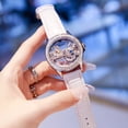 thumbnail image 6 of OLEVS Automatic Watches for Womens Mechanical Diamond Skeleton Self Winding Leather Luxury Dress Waterproof Luminous Ladies Watches Womens Wrist Watches Gift Reloj Para Mujer, 6 of 14