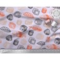 thumbnail image 2 of Soimoi Polyester Crepe Fabric Grains & Fish Food Printed Fabric 1 Yard 42 Inch Wide, 2 of 3