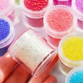 thumbnail image 6 of U8MO 50 Gram Glass Caviar MicroBeads Bubbles Balls Beads Fillers Mixed Size Nail Art-Clear AB, 6 of 9