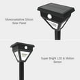 thumbnail image 4 of Yeacher 2 PCS Solar Pathway Lights Outdoor LED Solar Motion Sensor Light Garden Lights 3000K Warm Dim/ High Light Mode IP65 Waterproof Solar Landscape Lights for Lawn Patio Yard Garden, 4 of 7