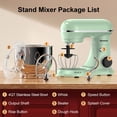 thumbnail image 6 of Honinst Stand Mixer, 4 QT 10+P Speeds with Tilt-Head Electric Mixer, 3-In-1 Kitchen Mixer with Dough Hook, Whisk, Beater, Bowl for Baking, Cake and Most Home Cooks, 6 of 8