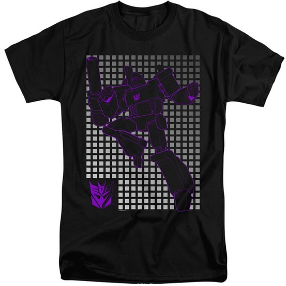 Transformers Megatron Grid S/S Adult Tall 18/1 T-Shirt Black