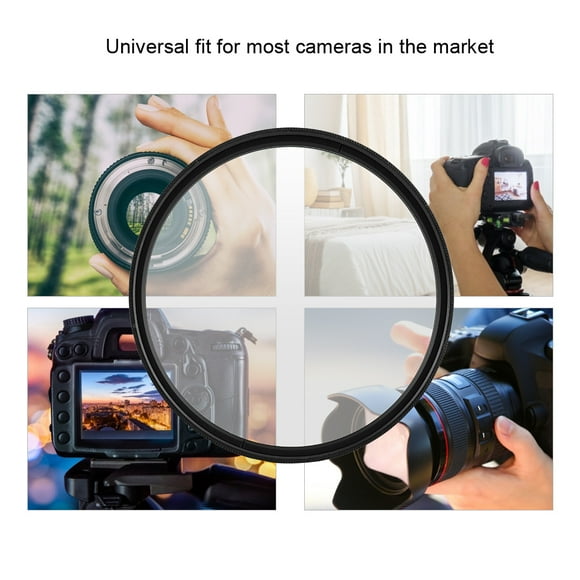 Filtro UV, Filtro Protector de Lente de Vidrio áctico con Alta Transmitancia, Ajuste Universal para Cáras DSLR DSLR