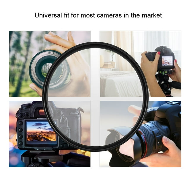 Filtro UV, Filtro Protector de Lente de Vidrio áctico con Alta Transmitancia, Ajuste Universal para Cáras DSLR DSLR