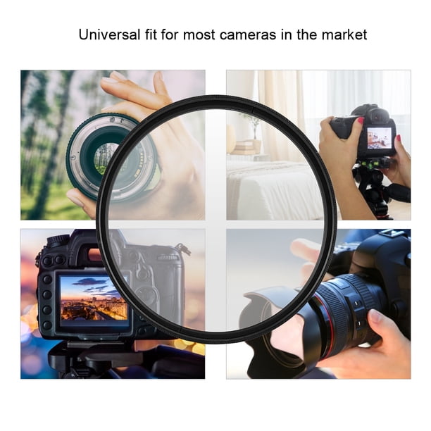 Filtros de protección de lentes con filtro uv para cámaras dslr diseño de marco estándar, alta transmitancia, hechos de vidrio Ócico y aluminio, perfecto para proteger la