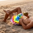 thumbnail image 4 of Men's Swim Trunks Athletic Bathing Quick Dry Drawstring Elastic Waist Beach Shorts with Pockets Multicolor 8 3XL, 4 of 7