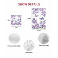 thumbnail image 7 of Purple Flowers Kitchen Dish Towels for Drying Dishes Set of 2, Butterfly Spring Floral Watercolor Farmhouse Waffle Weave Microfiber Hand Tea Bathroom Towels Quick Dry & Absorbent Towel 15.7x23.6, 7 of 7
