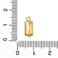 thumbnail image 4 of 1Set 304 Stainless Steel Rhinestone Pendants Rectangle Ion Plating(IP) Real 18K Gold Plated 12x5.2x3~3.5mm Hole: 1.6mm 10pcs/set, 4 of 4