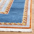 thumbnail image 3 of SAFAVIEH Bokhara Fletcher Striped Polyester Area Rug, Blue/Orange, 8' x 10', 3 of 7