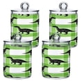 thumbnail image 7 of Ryvnso 2 Pack Qtip Holder Organizer Dinosaur on Checkered Bathroom Cotton Swabs Cans Storage Canister, 7 of 7