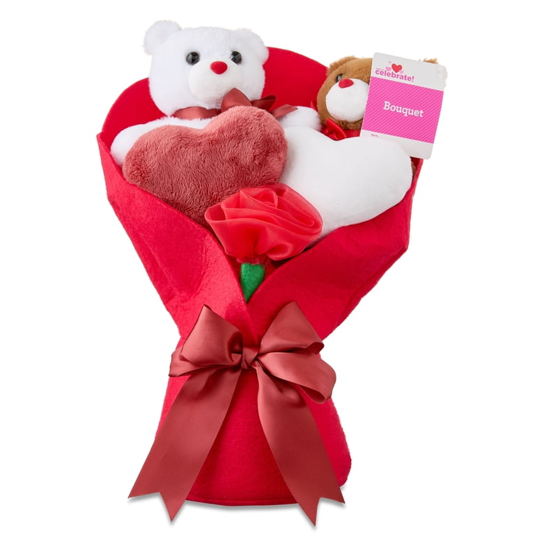 Way To Celebrate Valentine's Day 13" Medium Bear Bouquet photo 4