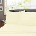 thumbnail image 2 of 600 Thread Count 100% Cotton Wrinkle Free Striped Sheet Set (King, Ivory), 2 of 2
