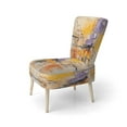 thumbnail image 3 of Designart "composition Fusion IX" Chaise d'Appoint Jaune Abstraite Collages - Fauteuil Moderne pour Salon, 3 of 7
