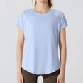 thumbnail image 4 of OSOLU Breathable O-Neck Casual T-Shirt Tshirts Tee For Women Summer Sports Wear Lightweight Comfortable Solid Color Hollow Out Design Versatile Dailywear, 4 of 7
